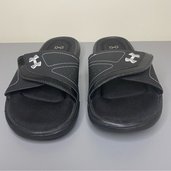 Under Armour 4D Foam Black Adjustable Slide Sandals Women’s Size 9 - Picture 3 of 12